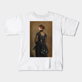 Portrait Of Kate Perugini, Daughter Of Charles Dickens by John Everett Millais Kids T-Shirt